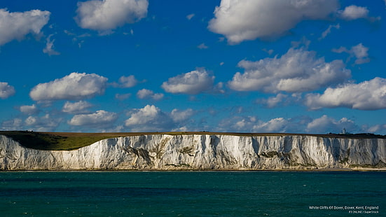 Vita klippor av Dover, Dover, Kent, England, Europa, HD tapet HD wallpaper
