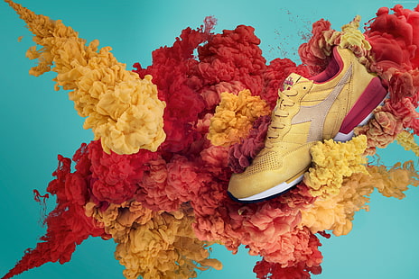 4k, berwarna-warni, sepatu kets, Wallpaper HD HD wallpaper