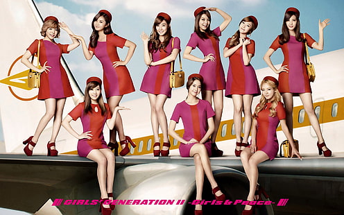 Girls 'Generation, K-pop, piosenkarka, kobiety, Azjatka, samolot, Tapety HD HD wallpaper