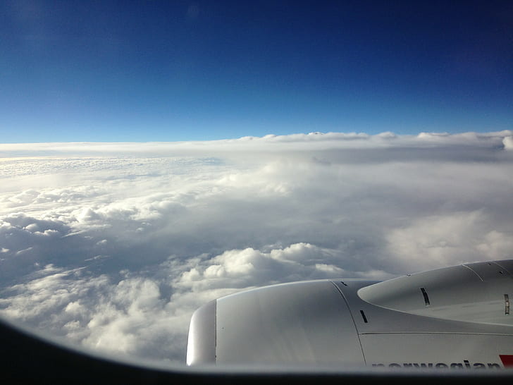 terbang, awan, kendaraan, pesawat terbang, Wallpaper HD
