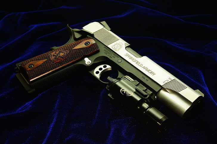 ปืน, อาวุธ, ผ้า, cal.45, คลังแสงสปริงฟิลด์, วอลล์เปเปอร์ HD