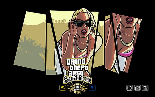  Grand Theft Auto, GTA San Andreas, Games posters, GTA anniversary, HD wallpaper HD wallpaper