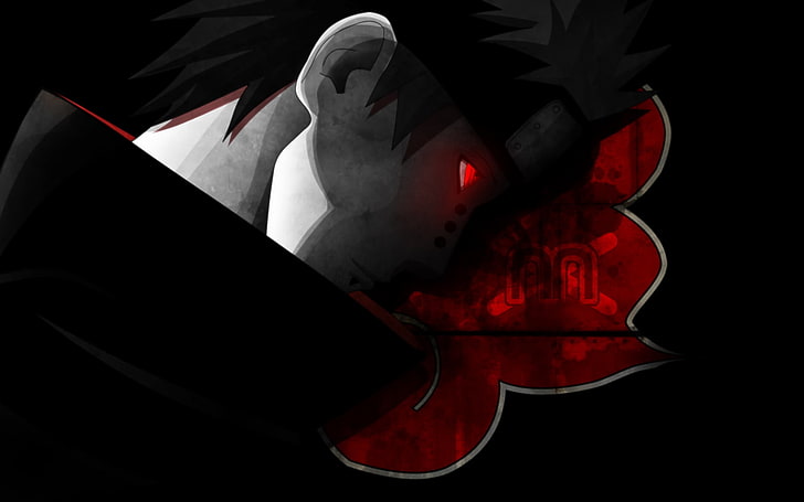Schmerz von Naruto Illustration, Pein, Naruto Shippuuden, leuchtenden Augen, Akatsuki, Anime Boys, Anime, roten Augen, HD-Hintergrundbild