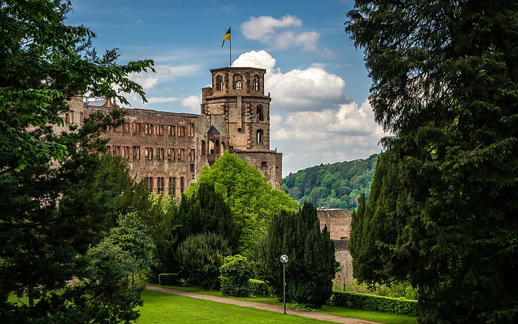 Castillos, Castillo de Heidelberg, Fondo de pantalla HD