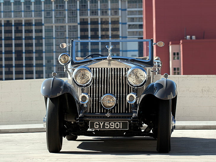 1932, Карлтон, континентальный, купе, Drophead, роскошь, фантом, призрак II, ретро, ​​роллы, Ройс, HD обои