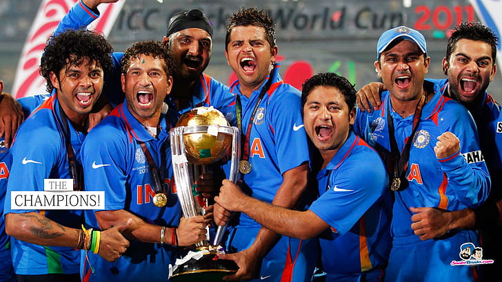 Team India 2011 World Cup, world, india, 2011, team, celebrations, HD wallpaper