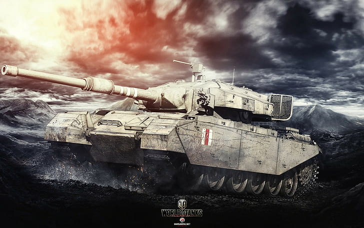 dunia tank, centurion mk 7 1 latar belakang, wargaming, foto 4k, Wallpaper HD