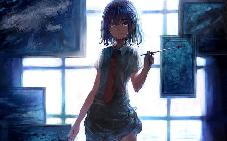 Ağlayan kız, anime karakteri, anime, 1920x1200, kadın, resim, HD masaüstü duvar kağıdı