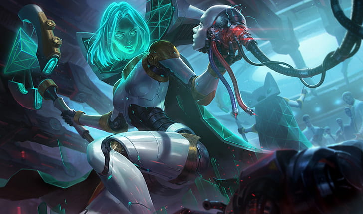 League of Legends, gry na PC, cyber, cyborg, Tapety HD