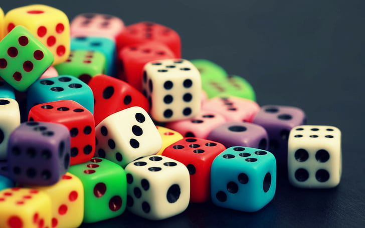 colored dices, Best s, s, HD wallpaper
