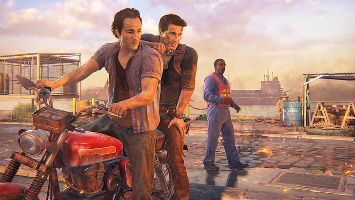 Uncharted 4: Конец вора, Натан Дрейк, Сэмюэль Дрейк, видеоигры, неизведанные, HD обои