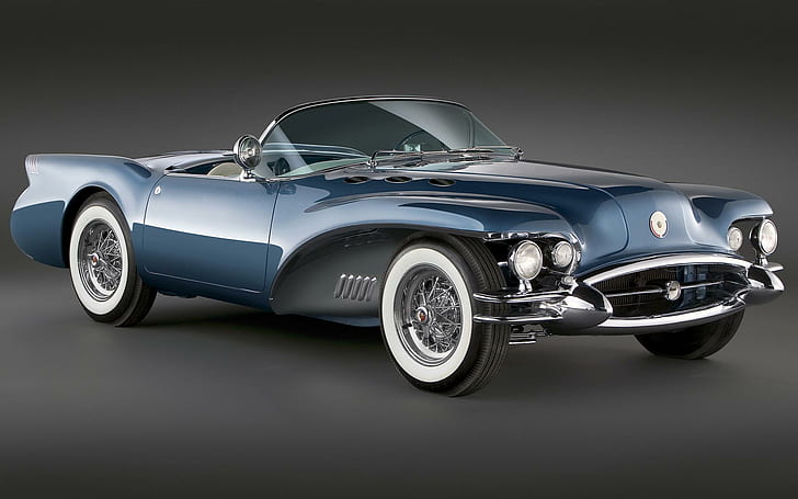 1954 Buick Wildcat, blå klassisk cabriolet, bilar, 1920x1200, buick, buick wildcat, HD tapet