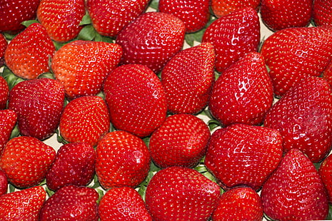 Erdbeerfrüchte, Erdbeeren, Beeren, reif, HD-Hintergrundbild HD wallpaper