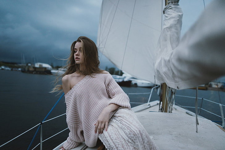 vehicle, Tatiana Mertsalova, 500px, boat, women, women outdoors, HD wallpaper