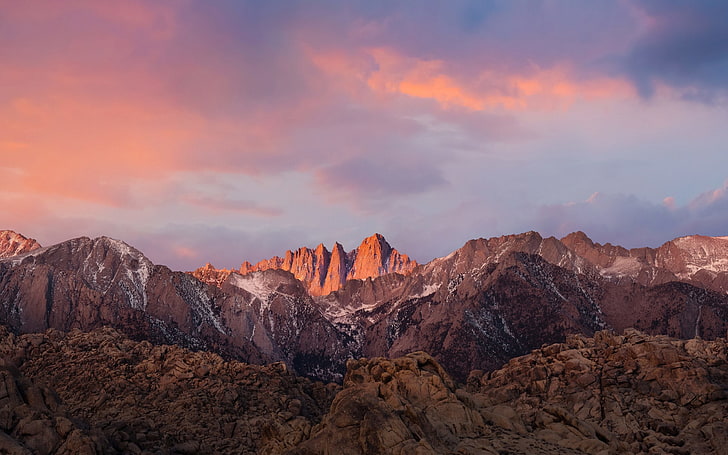 Mac os Sierra Mountains-HD Retina Wallpaper, klippformation, HD tapet