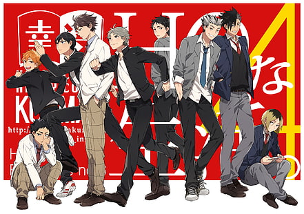 Anime Charaktere Wallpaper, Haikyuu !!, Anime Jungs, Hinata Shouyou, Kageyama Tobio, Kozume Kenma, Kurō Tetsurō, HD-Hintergrundbild HD wallpaper