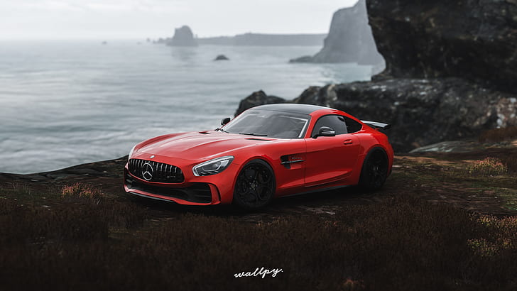 Mercedes-Benz, Microsoft, gra, AMG, 2018, GT R, Forza Horizon 4, by Wallpy, Tapety HD