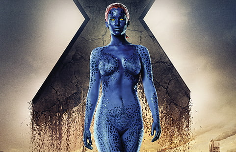 X-men Mystique digital wallpaper, Mystic, Jennifer Lawrence, X-Men:Days of Future Past, HD wallpaper HD wallpaper