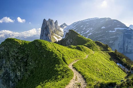 natureza, montanhas, Suíça, Alpes, HD papel de parede HD wallpaper
