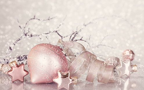 Tahun Baru Balls Natal Ornamen, tahun, natal, bola, ornamen, Wallpaper HD HD wallpaper