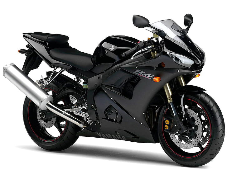 Yamaha R6 Sports Bike HD, черен спортен велосипед, спорт, велосипеди, мотоциклети, мотоциклети и мотоциклети, yamaha, bike, r6, HD тапет