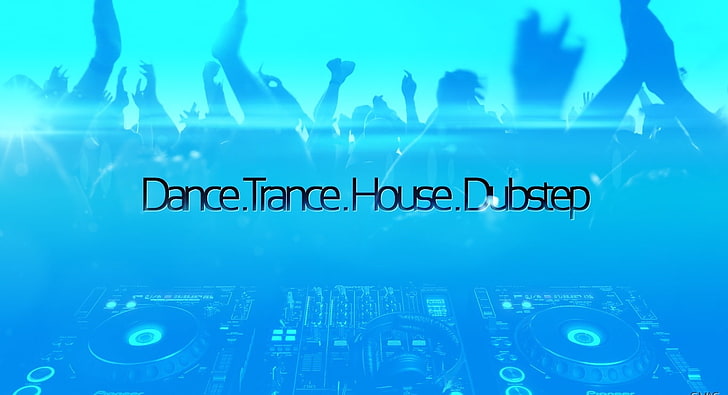 DANSE.TRANSE.MAISON.DUBSTEP, dance trance house dubstep text with DJ mixer background, Music, House, Dance, Dubstep, trance, music genres, Fond d'écran HD