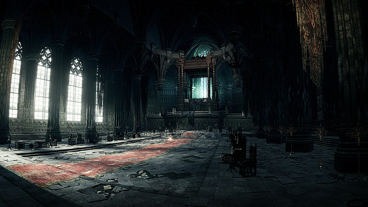 obra de arte digital castillo interior, Dark Souls III, Dark Souls, Fondo de pantalla HD