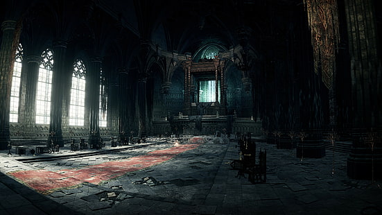 indoor castle digital artwork, Dark Souls III, Dark Souls, HD wallpaper HD wallpaper