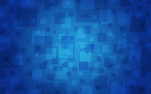Blaue Quadrate, blau, Quadrate, kreativ und grafisch, HD-Hintergrundbild HD wallpaper