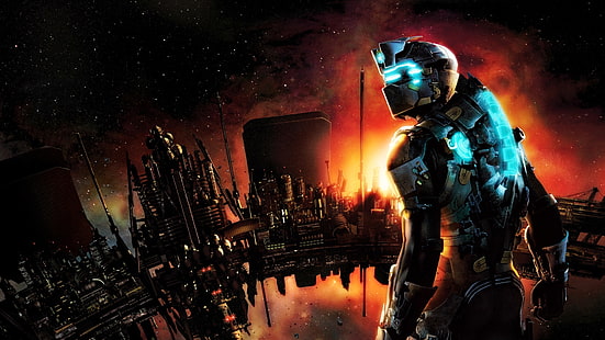 робот и здания цифровые обои, Dead Space, Исаак Кларк, Dead Space 2, HD обои HD wallpaper