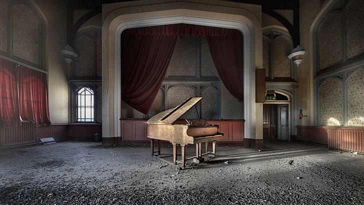 العمر ، العمارة ، الغرفة ، البيانو، خلفية HD