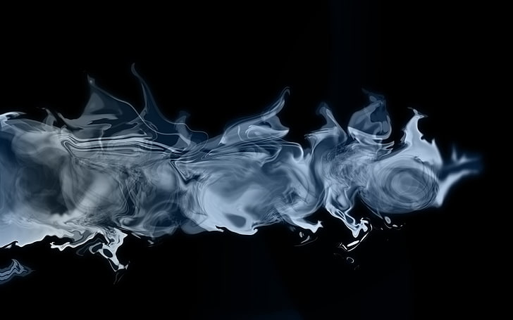 illustration de fumée grise, noir, gris, fumée, Fond d'écran HD