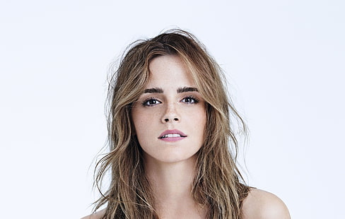 Emma Watson, kadınlar, yüz, oyuncu, esmer, kahverengi gözlü, ünlü, HD masaüstü duvar kağıdı HD wallpaper