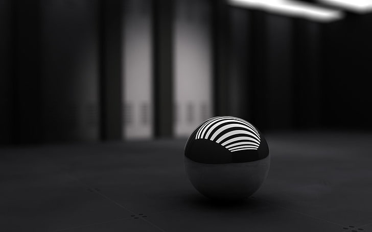 weiß und schwarz textil, schwarz, ball, band, weiß, HD-Hintergrundbild