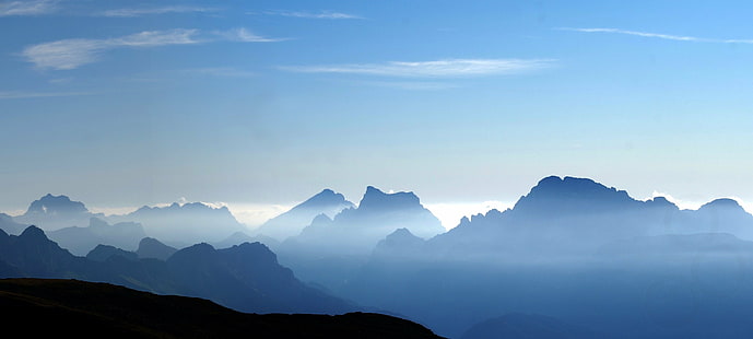 chmury na szczycie góry, widok poranny, Cima, chmury, Val di Fiemme, Trentino, panorama, cielo, góra, natura, szczyt górski, azja, yangshuo, krajobraz, chiny - Azja Wschodnia, guilin, mgła, scenics, region autonomiczny guangxi Zhuang - Chiny, podróże, rzeka Li, Tapety HD HD wallpaper
