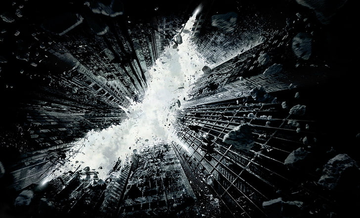 vit och svart matta, The Dark Knight Rises, Batman, HD tapet