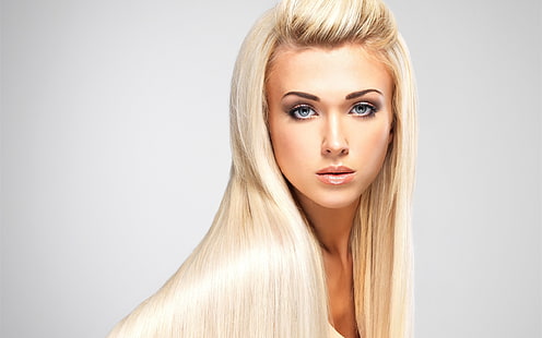 Blondynka moda, długie włosy, makijaż, moda, blondynka, dziewczyna, długie, włosy, makijaż, Tapety HD HD wallpaper