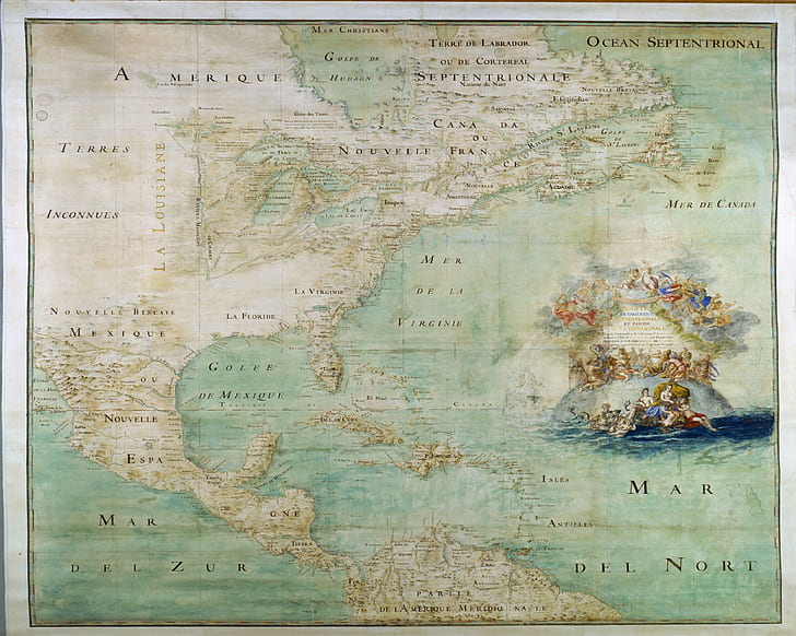 mapa, stara mapa, Ameryka Północna, Tapety HD