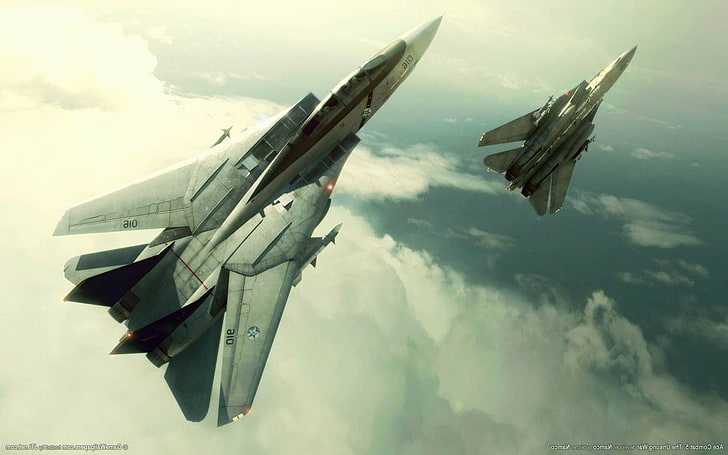 Ace Combat, Ace Combat 5: The Unsung War, F 14 Tomcat, видеоигры, HD обои