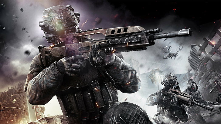 4000x2250, black ops 2, call of duty, game, rifle, HD wallpaper