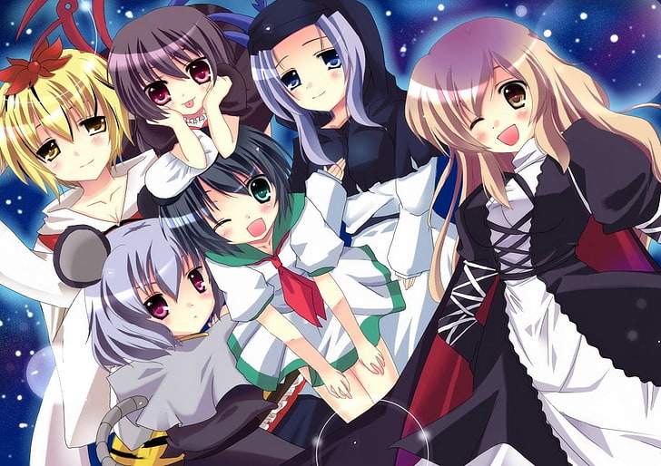 Anime, Touhou, Byakuren Hijiri, Ichirin Kumoi, Minamitsu Murasa, Nazrin (Touhou), Nue Houjuu, Shou Toramaru, HD wallpaper