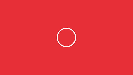 Ilustración blanca redonda, minimalismo, fondo simple, rojo, ella (película), Fondo de pantalla HD HD wallpaper