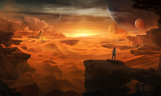 Science-Fiction, Düne, Wüste, Landschaft, HD-Hintergrundbild HD wallpaper