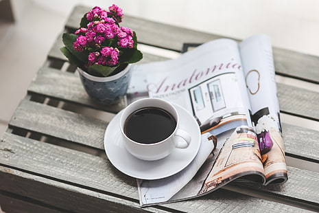 Kaffee, Cafes, Lesen, HD-Hintergrundbild HD wallpaper