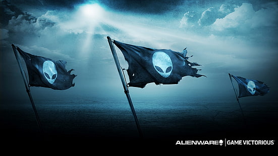 Alienware, компьютер, компьютерные игры, флаг, HD обои HD wallpaper
