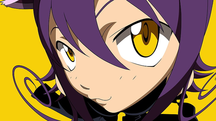 purple-haired female anime character, Soul Eater, HD wallpaper