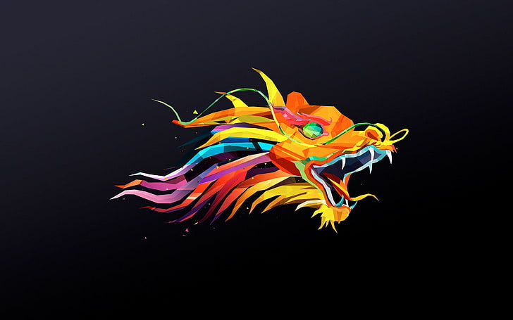 dragon illustration, HD wallpaper