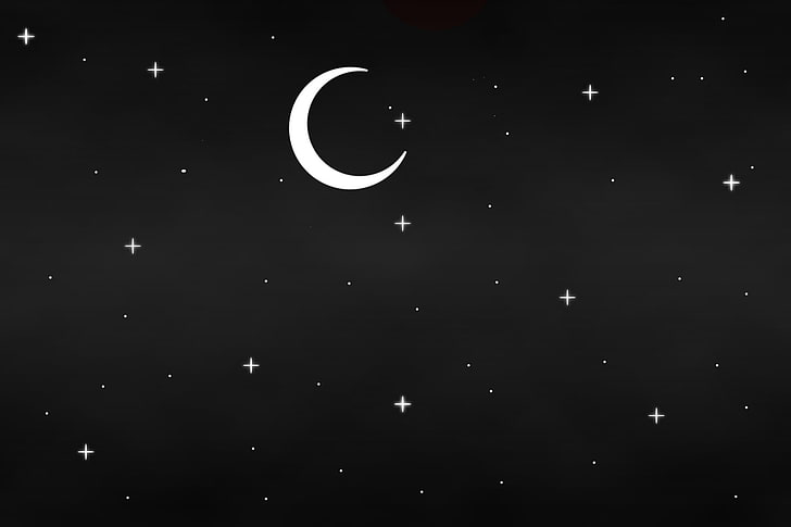Luna, luz de luna, blanca, oscura, Fondo de pantalla HD