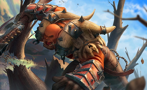 World of Warcraft, warcraft, wow, art, hots, garrosh hellscream, HD wallpaper HD wallpaper
