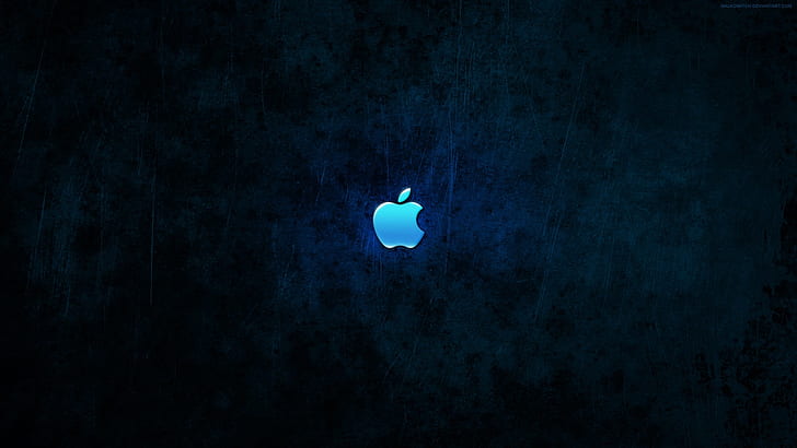 blue dark apple inc imac mac logos Technology Apple HD Art , Blue, dark, HD wallpaper